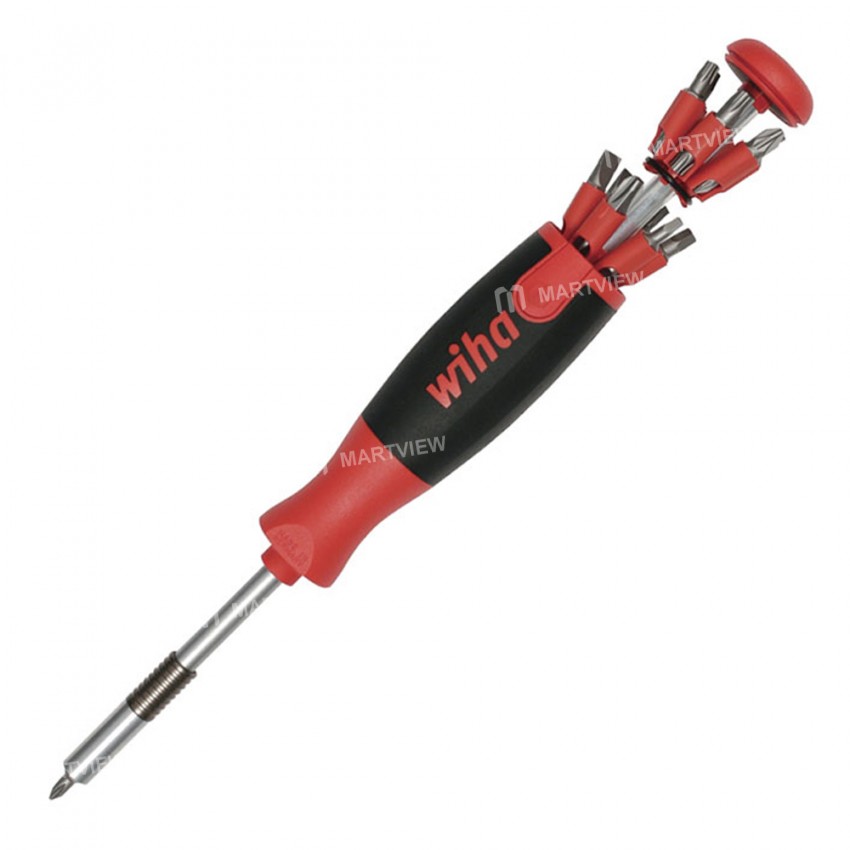 Wiha 26-in-1 Hidden Magazine Screw Driver Kit with Chrome Vanadium Steel Dual-end Bits
