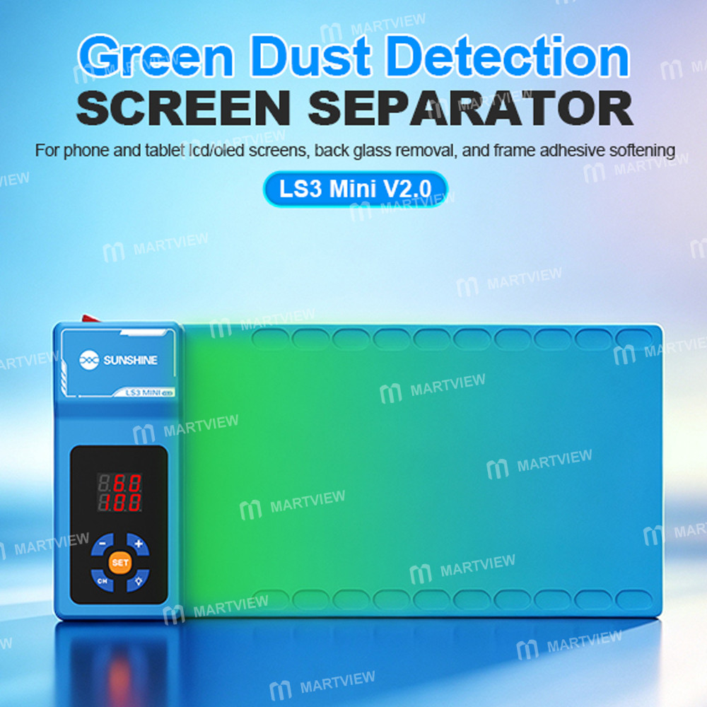 sunshine ls3-mini-v20-105-inch-lcd-screen-remover-heating-separator-pad-with-green-dust-detection-8