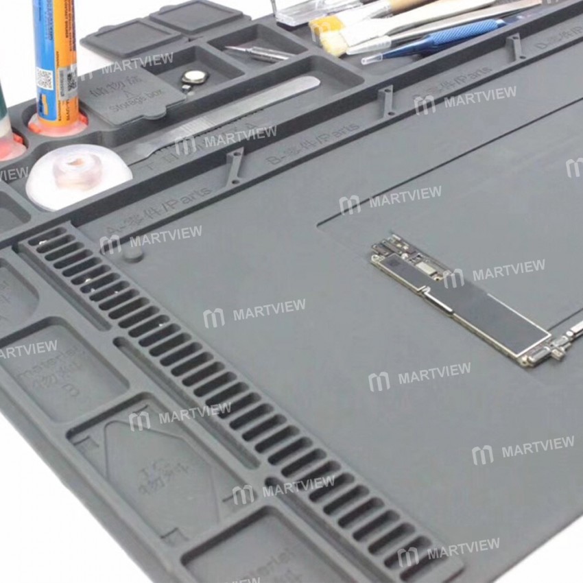 WL W-168 Soldering Repair Maintenance Platform Heat Insulation Silicone Station Pad Multifunction El