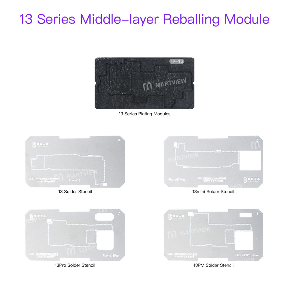 lb tool-f20-max-motherboard-middle-layer-bga-reballing-stencil-tin-plating-platform-for-iphone-11-17