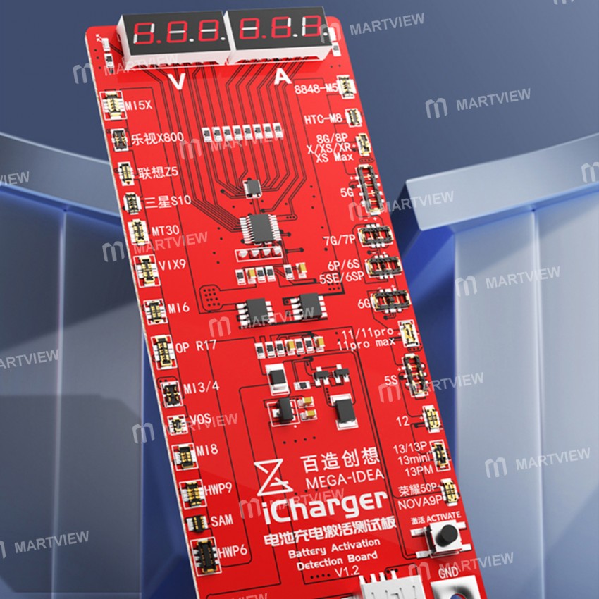 MEGA-IDEA iCharger 3.0 Battery Charge Activation Test Board for iPhone 5-13Pro Max Samsung Huawei