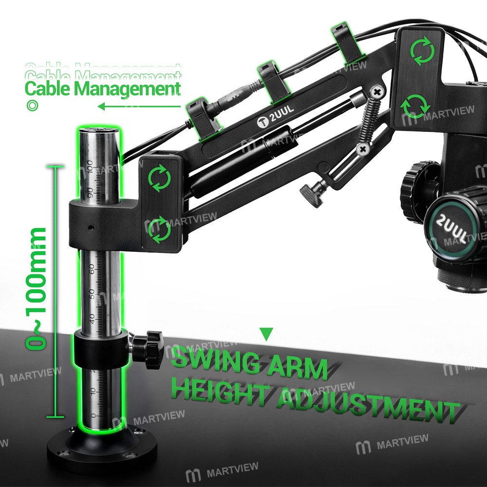 2uul ms71-360-rotating-adjustable-damping-microscope-boom-arm-compatible-with-95-microscope-4