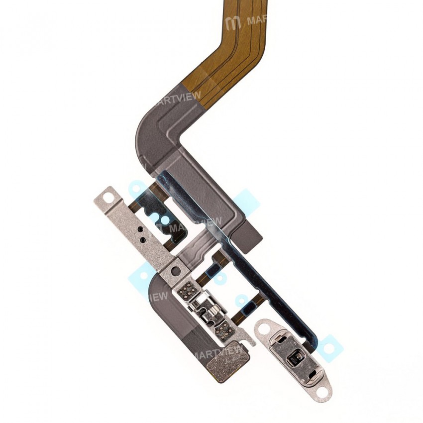 Replacement power button flex cable with metal bracket assembly for iPhone 12 pro