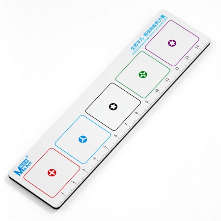 MaAnt CX-002 Portable Dual-Use Magnetic Screws Storage Mat with Measuring Ruler - 2Pcs