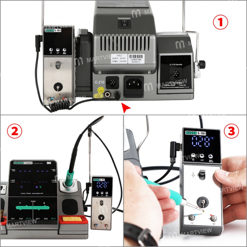 SUGON T3602 Soldering Station JBC C115 C210 Double Station Welding Rework Station