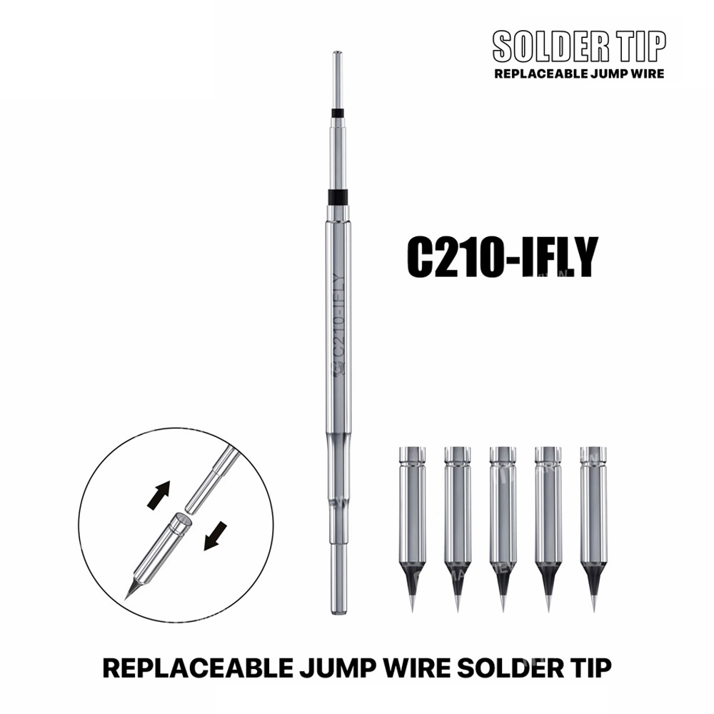 mechanic c210-ifly-motherboard-flying-wire-replaceable-soldering-iron-tip-with-5pcs-ultra-sharp-need