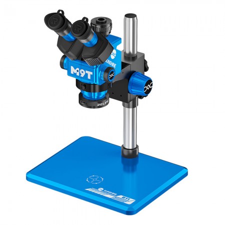 Relife RL-M9T-B11 6X-45X Continuous Zoom Trinocular HD Stereo Microscope with Big Base