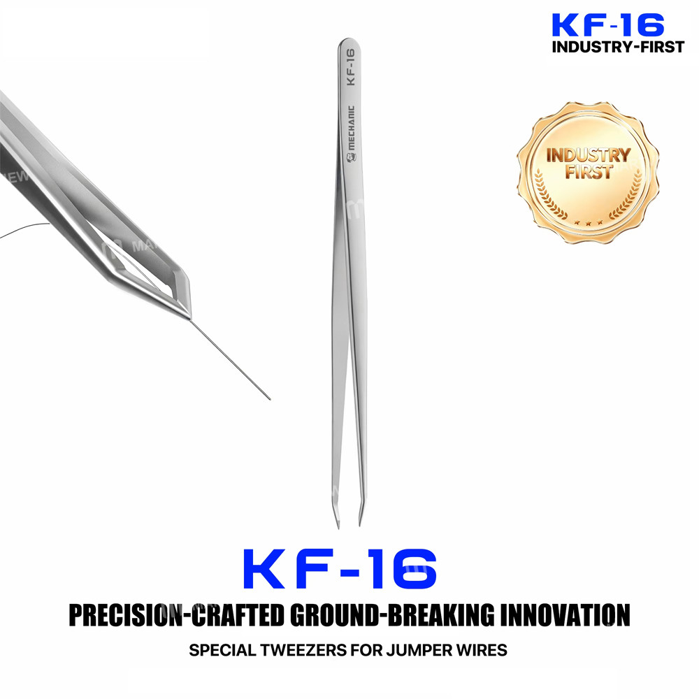 mechanic kf-16-non-magnetic-anti-sticking-v-shaped-special-tweezers-for-jumper-wires-2
