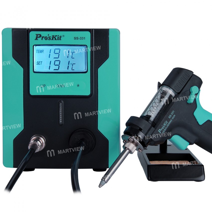 Pro'sKit SS-331H ESD LCD Digital Electric Desoldering Pump with Suction Vacuum Solder Sucker