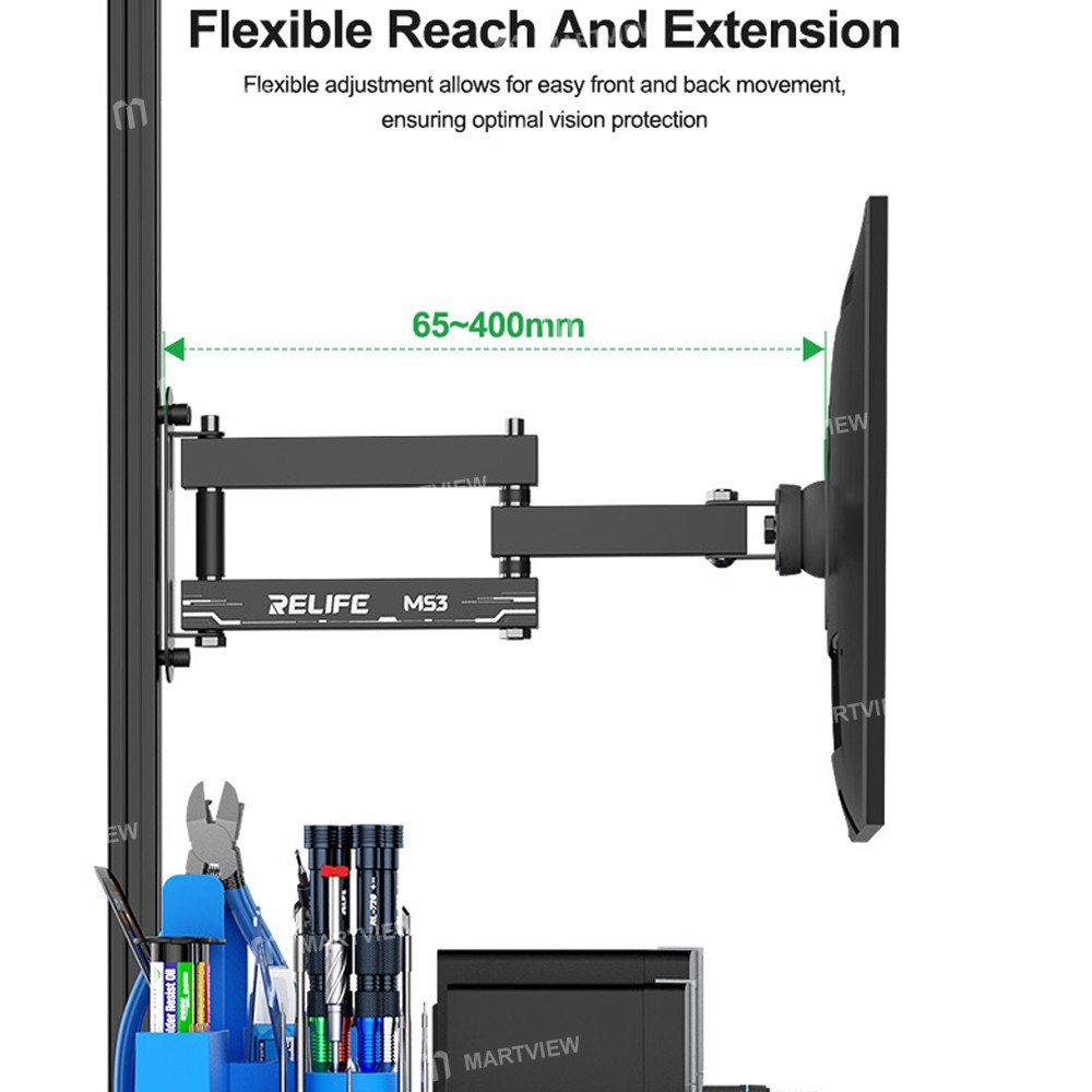 relife ms3-360-rotating-adjustable-tilt-monitor-stand-for-14-to-27-inch-screens-14