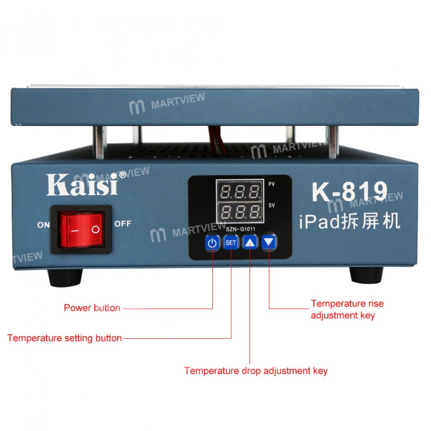 Kaisi K-819 Large-size LCD Touch Screen Heating Separator Station for 12-inch iPad