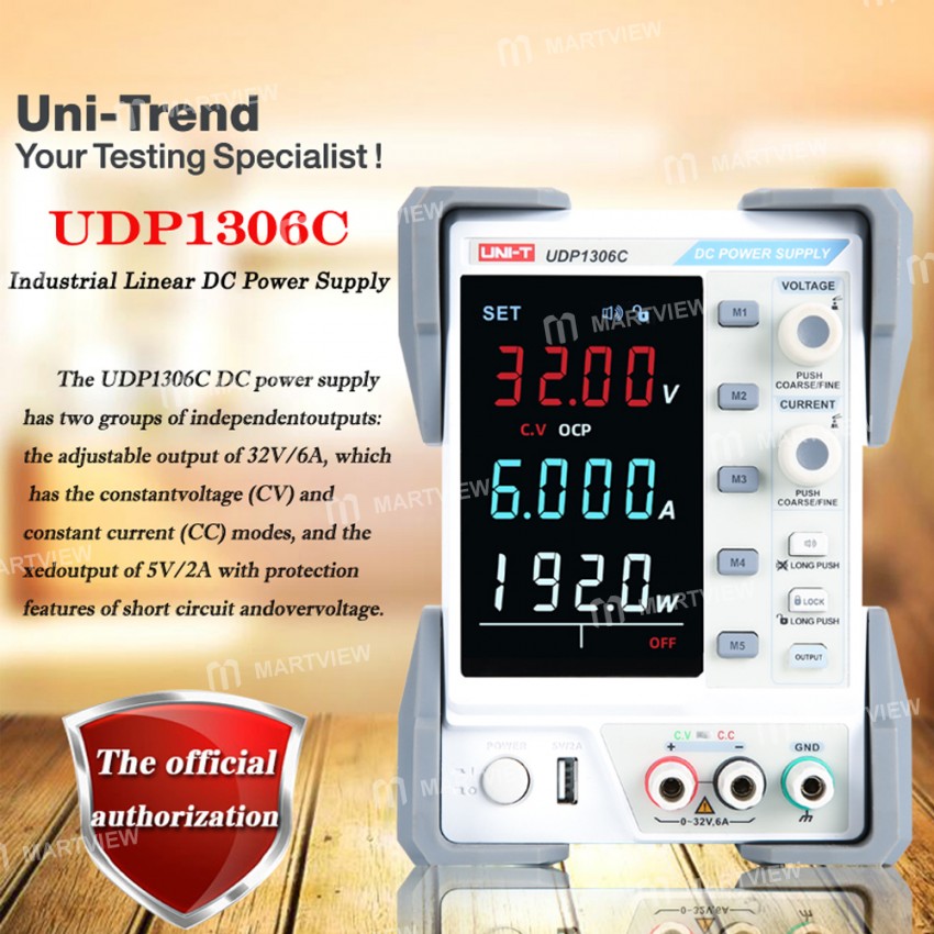 UNI-T UDP1306C 30V / 6A 4-digit Display Bench Industrial DC Power Supply with USB RS232 Interface