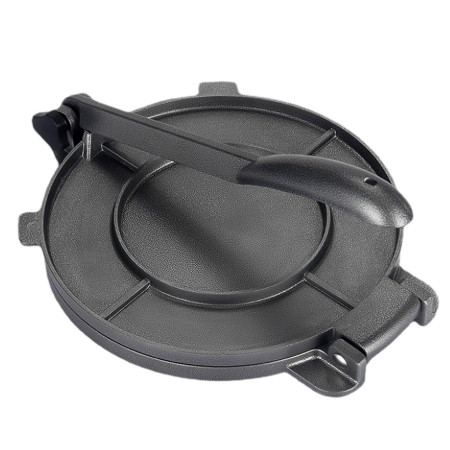 8 Inches Heavy Duty Tortilla Press Aluminum Alloy Pre-Seasoned Roti Maker with Handle for Corn Dough Pizza Pie & Flour Tortilla