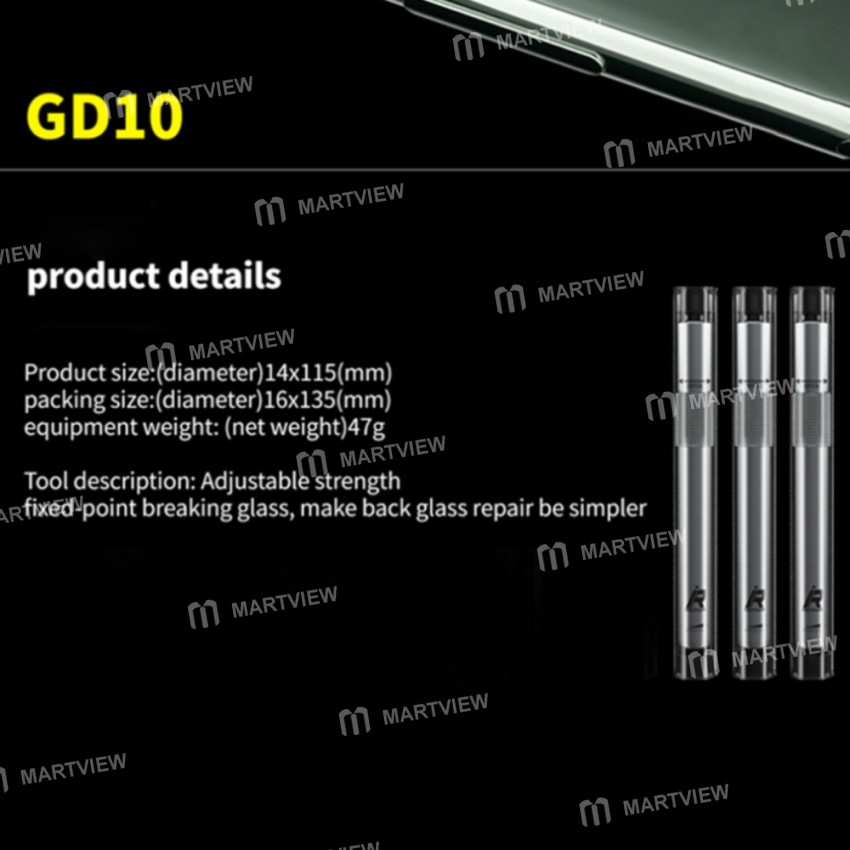 iRepair GD10 Back Glass Lens Blasting Demolishing Pen for iPhone X - 12 Pro Max Rear Cover Housing C