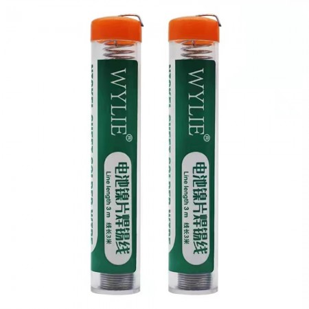 Wylie WL-301 3M Battery Nickel Sheet Special Solder Tin Wire for Mobile Phone Repair - 2Pcs