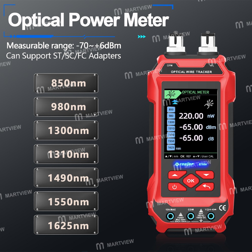 tooltop et636-et638-multifuction-network-cable-tester-optical-power-meter--multimeter-6