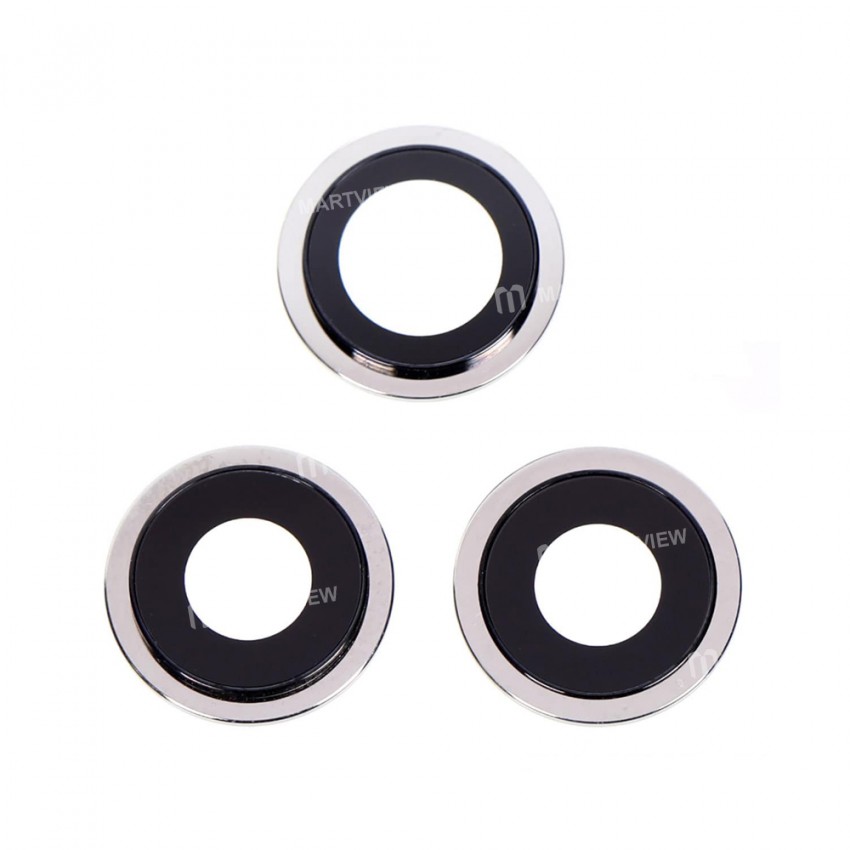 Replacement rear camera cover with lens for iPhone 12 pro max silver