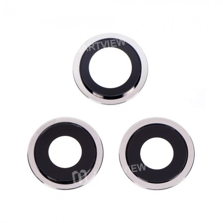 Replacement rear camera cover with lens for iPhone 12 pro max silver