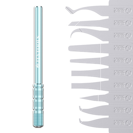 JTX Half-Blade BS-2 11-in-1 Multi-Functional High-Toughness Steel Blade Set for PCB Repair