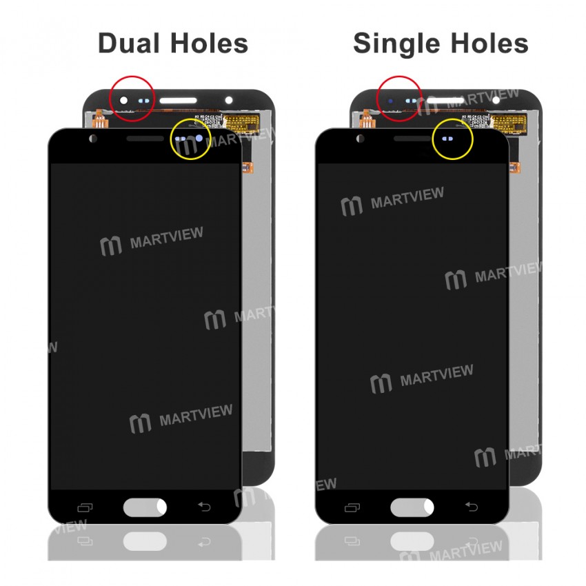 ISP LCD Display Touch Screen Digitizer Assembly Replacement for Samsung J7 Prime 2016 G610F - Black