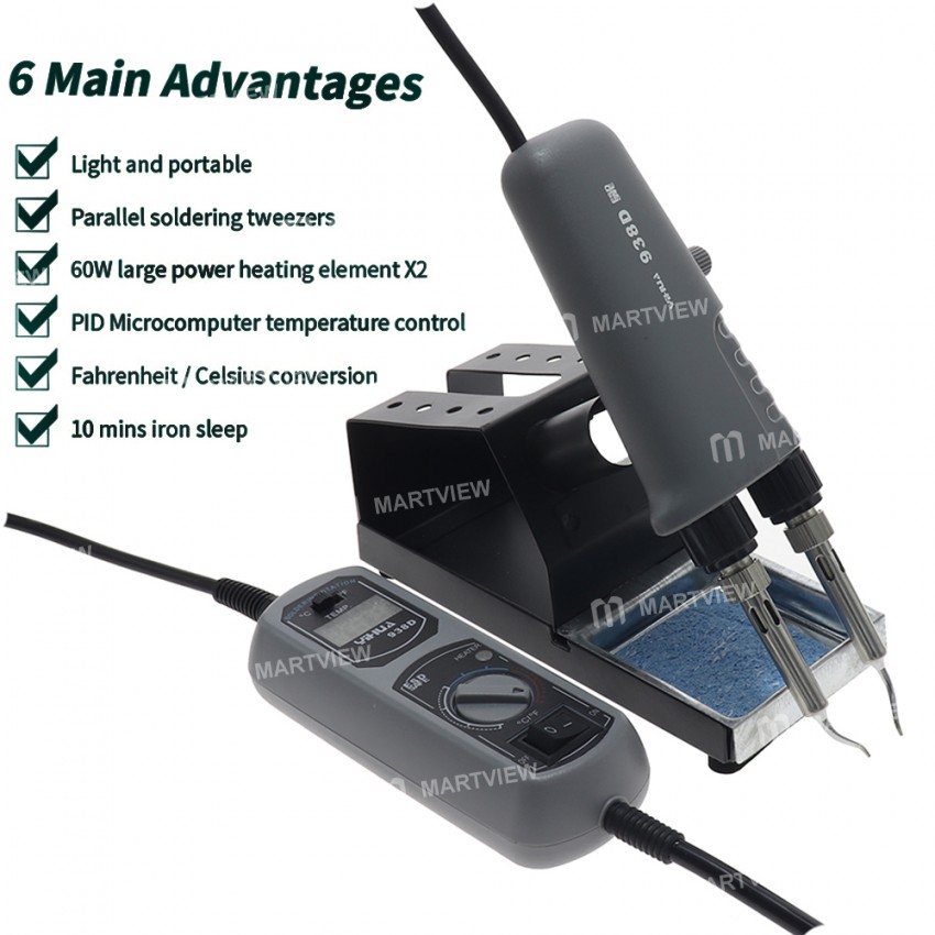 YIHUA 938D SMD Electric Heating Pliers Soldering Tweezer Repair Rework Station