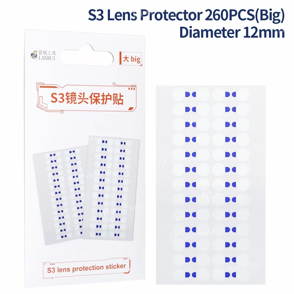 lanrui s3-6mm-12mm-phone-camera-all-round-green-dust-proof-protective-sticker-8