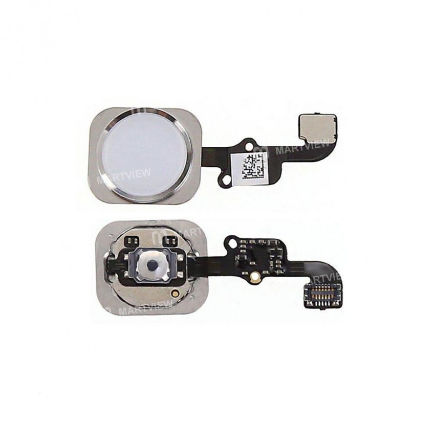 Replacement Home Button With Flex Cable For iPhone 6s - Silver