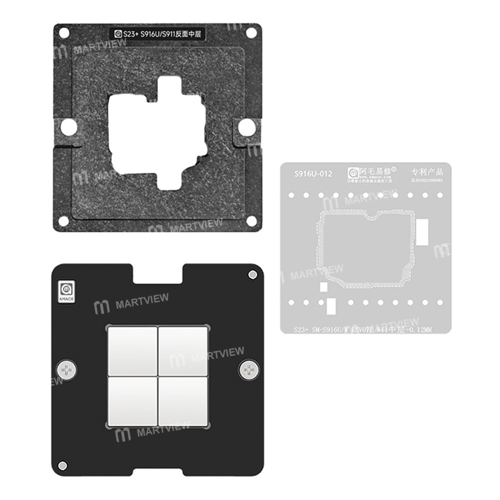 amaoe reverse-middle-layer-bga-reballing-stencil-platform-set-for-samsung-s23-s916u-s911-1