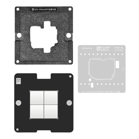 Amaoe Reverse Middle Layer BGA Reballing Stencil Platform Set for Samsung S23+ S916U / S911