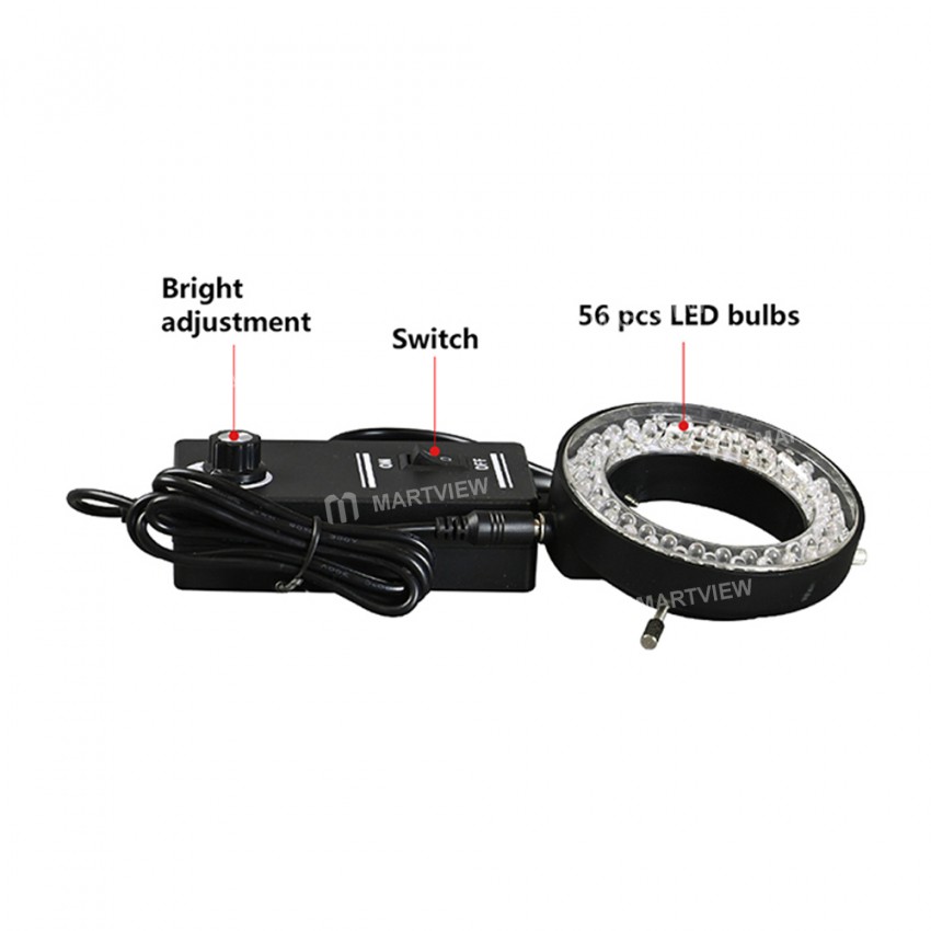 2MP HD CCD VGA Microscope Camera with Adjusting Bracket 0.7-4.5X Continous Zoom LED Light 8inch LCD