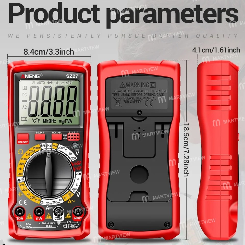 aneng sz27-intelligent-digital-acdc-multimeter-with-diode-test-transistor-test-ncv-9