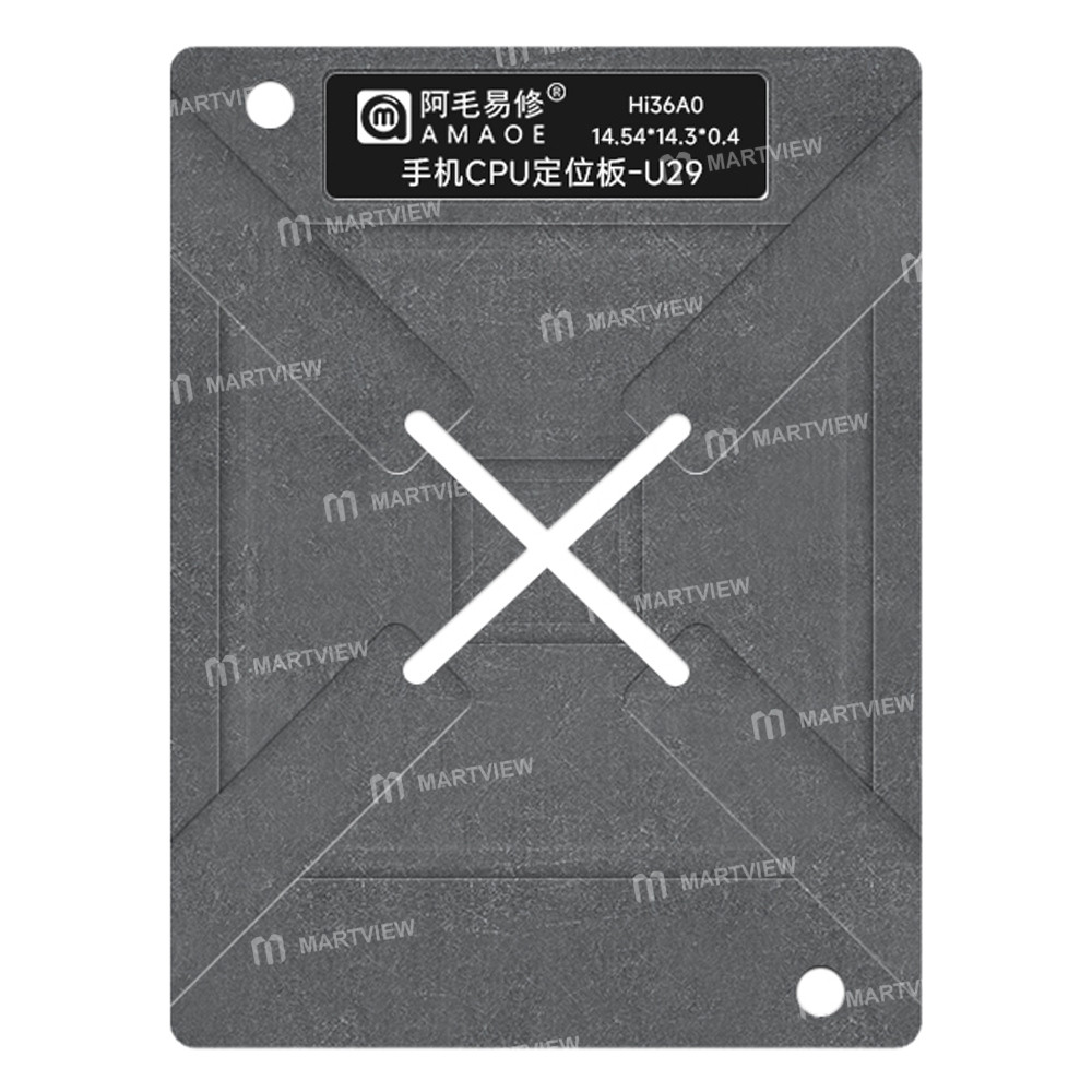 amaoe u29-012mm-cpu-bga-reballing-stencil-tin-plating-platform-set-for-hisilicon-kirin-9000s-9010s-h