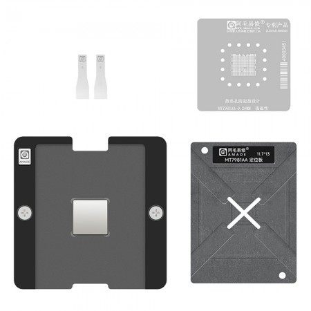 Amaoe 0.20mm MT7981AA CPU Router Chip BGA Reballing Stencil Platform Set