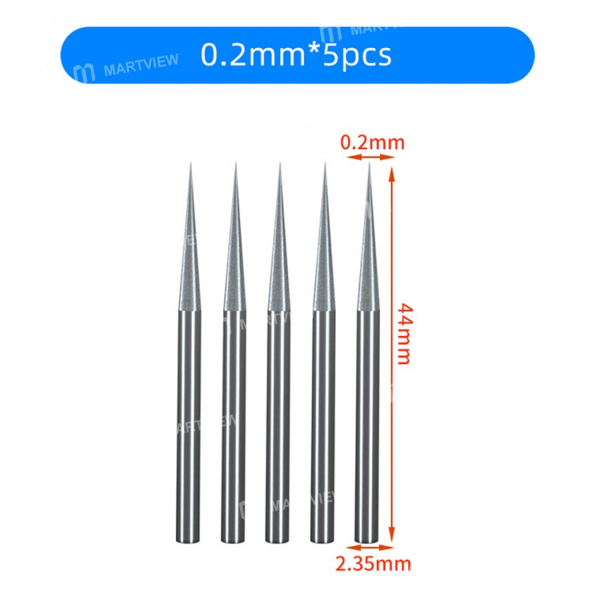 0.2/0.6/0.8/2.5/4/8mm Grinding Head for MaAnt D1/SG-02 Grinding Polishing Pen - 5Pcs