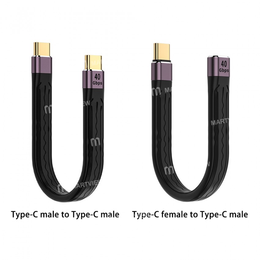 type c-male-female-to-type-c-male-usb-40-gen3-fpc-flexible-data-cable-5