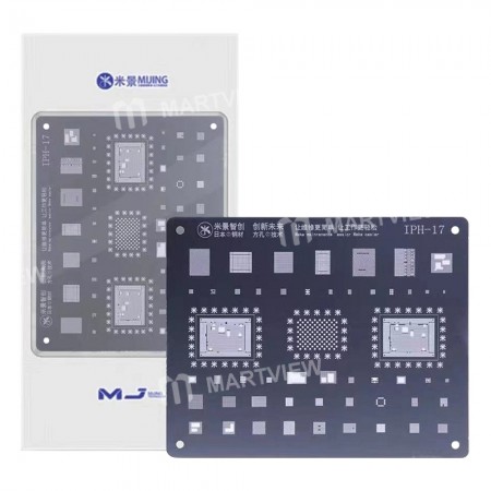 Mijing iPH-17 0.12mm 2D BGA Square Holes Reballing Stencils for iPhone 13 / 13 Mini / 13 Pro / 13 Pro Max CPU