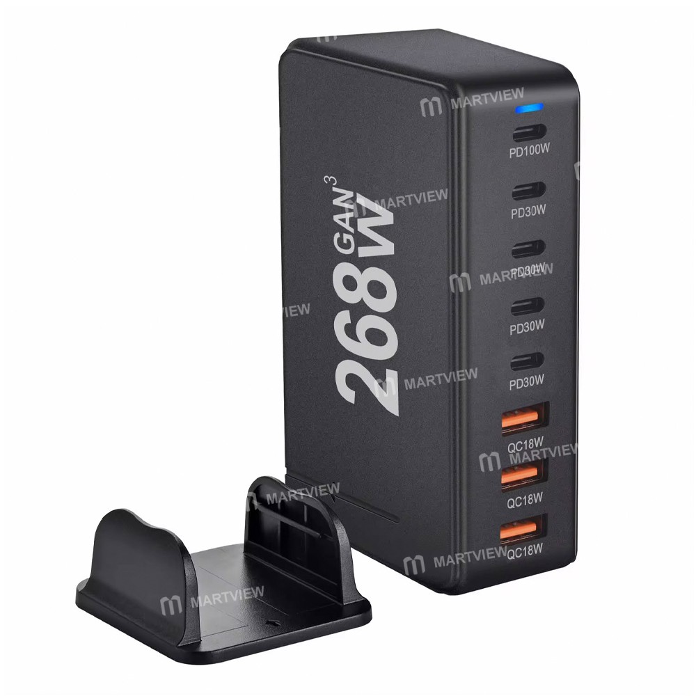 268w 8-port-high-power-desktop-gan-charger-for-mobile-phone-tablet-game-consoles-4