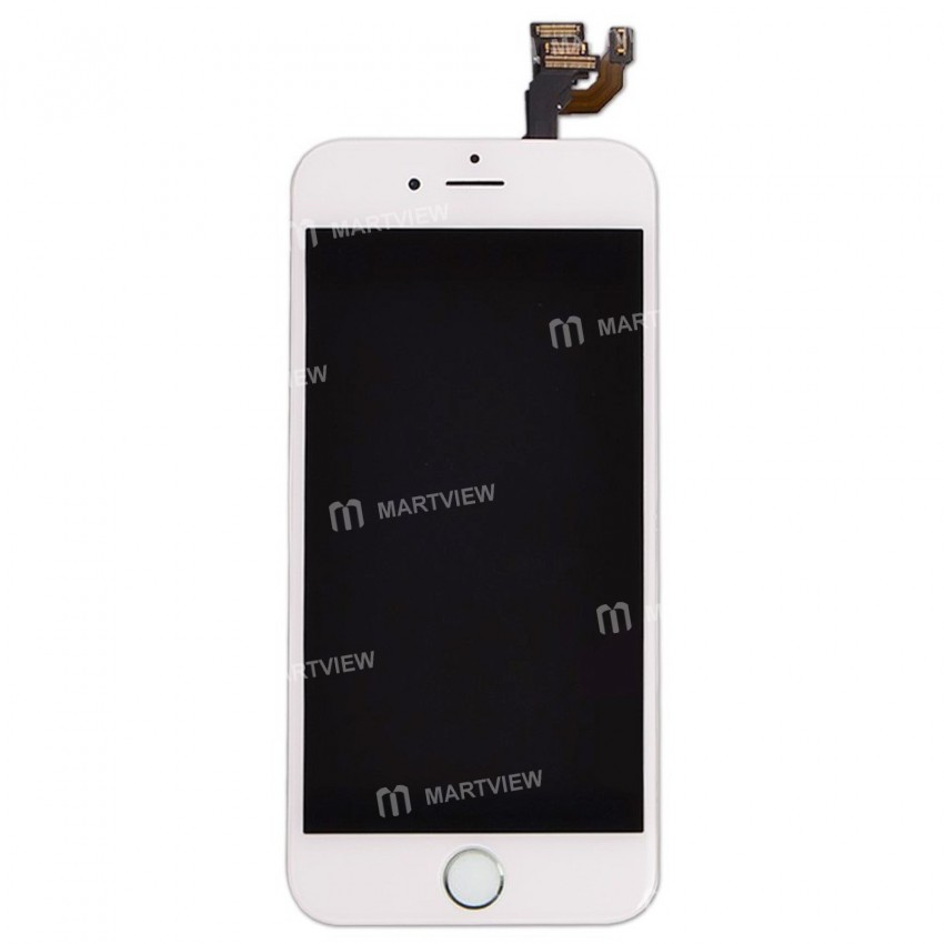 Replacement OEM iPhone 6 LCD with spareparts home button earphone camera etc white