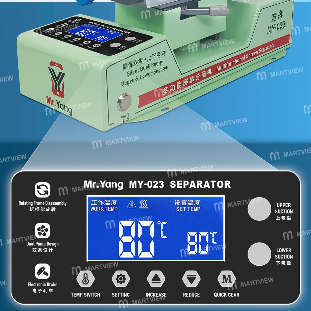 mr yang-my-023-360-degree-rotating-mobile-phone-screen-heating-separator-with-built-in-dual-pumps-11