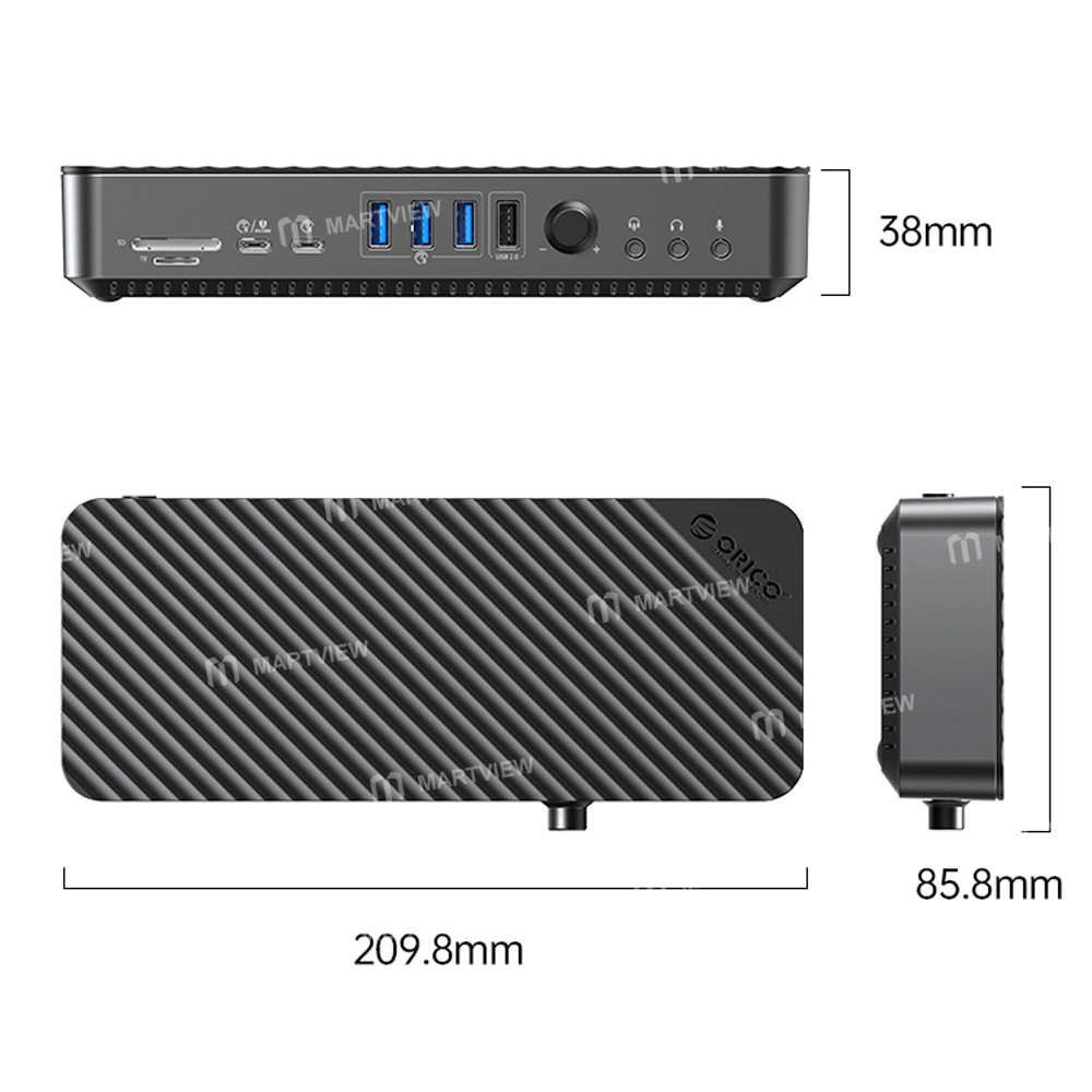 orico dka19-19-in-1-5gbps-type-c-hdmi-vga-rj45-sdtf-headphone-desktop-docking-station-3