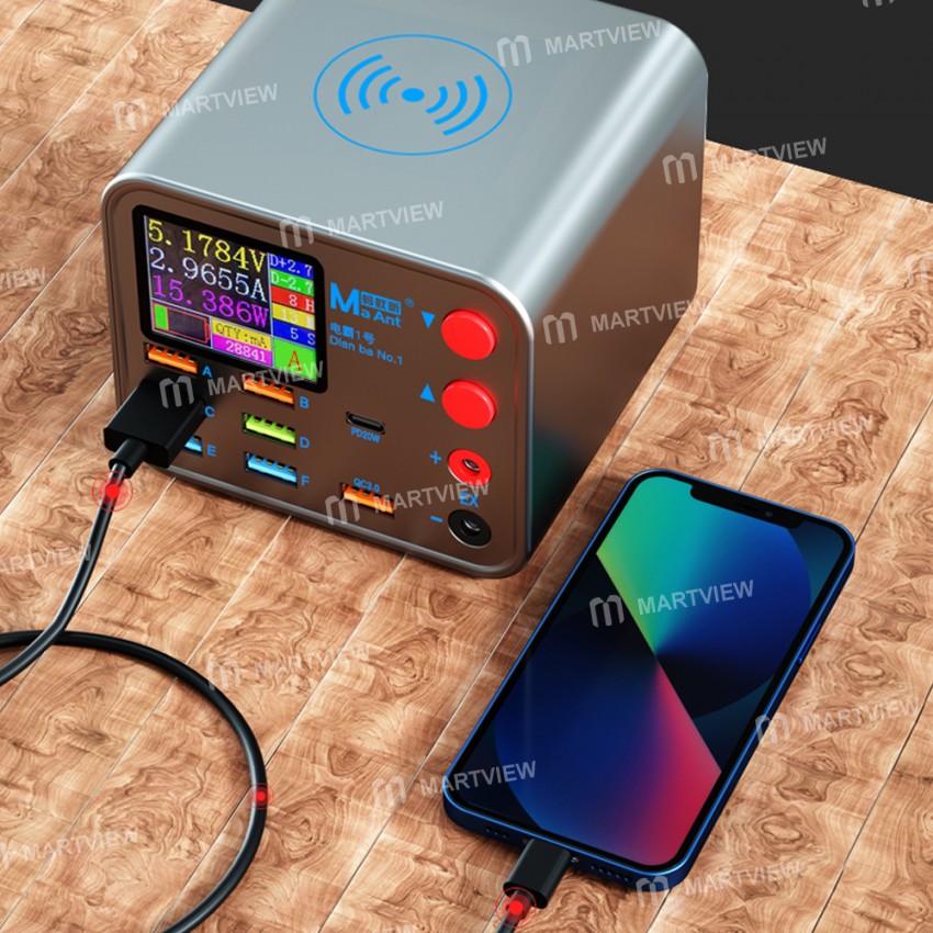 MaAnt DianBa No.1 Multi-function 8-Port PD Charger for Mobile Phone Current Data Line Detection