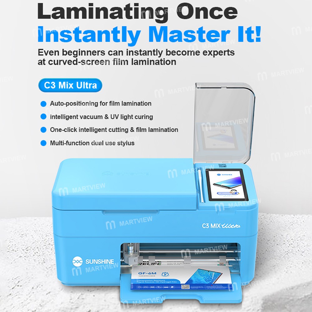 sunshine c3-mix-ultra-129-inch-smart-vacuum-auto-positioning-cutting-laminating-machine-with-uv-curi