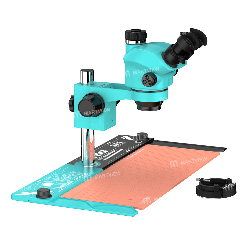 rf4 rf-7050tv-po88-7x-50x-synchronous-zoom-trinocular-stereo-microscope-with-po88-60x30cm-work-mat-6
