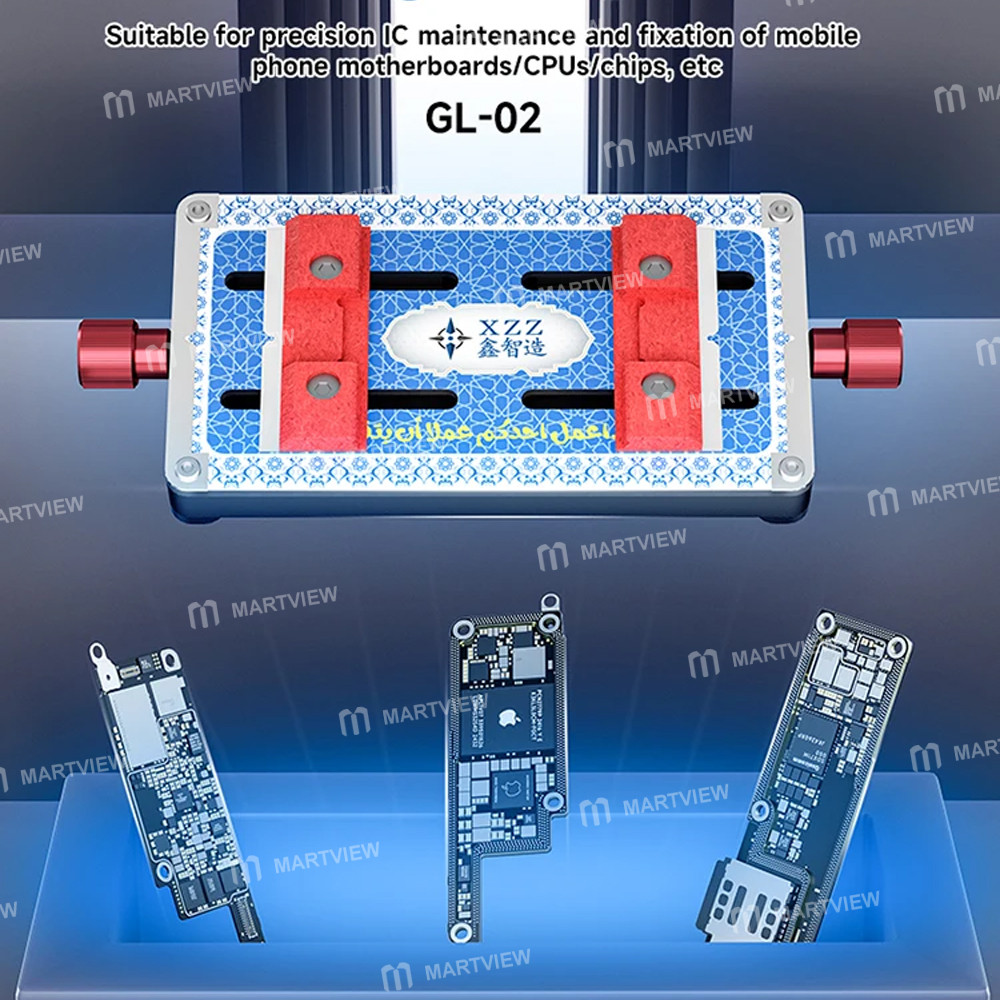 xzz gl-02-square-damping-high-temperature-resistant-tempered-glass-motherboard-chip-repair-fixture-7