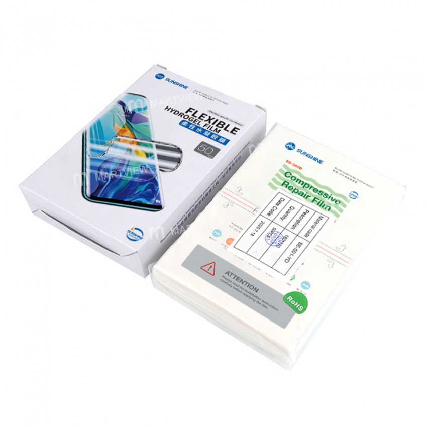Sunshine SS-057R No-warping Hydrogel Compressive Repair Film for SS-890C Cutting Machiner - 50pcs