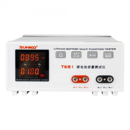 Sunkko T-681 0-55V Lithium Battery Capacity Tester for 18650 / Ternary Lithium Battery
