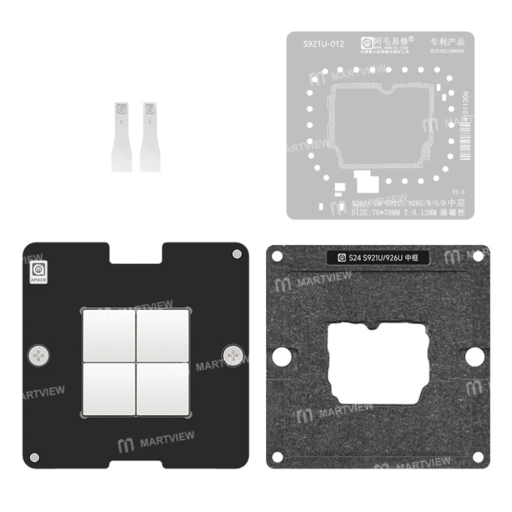 amaoe centre-frame-bga-reballing-stencil-platform-set-for-samsung-s24-s24-sm-s921u-926u-1