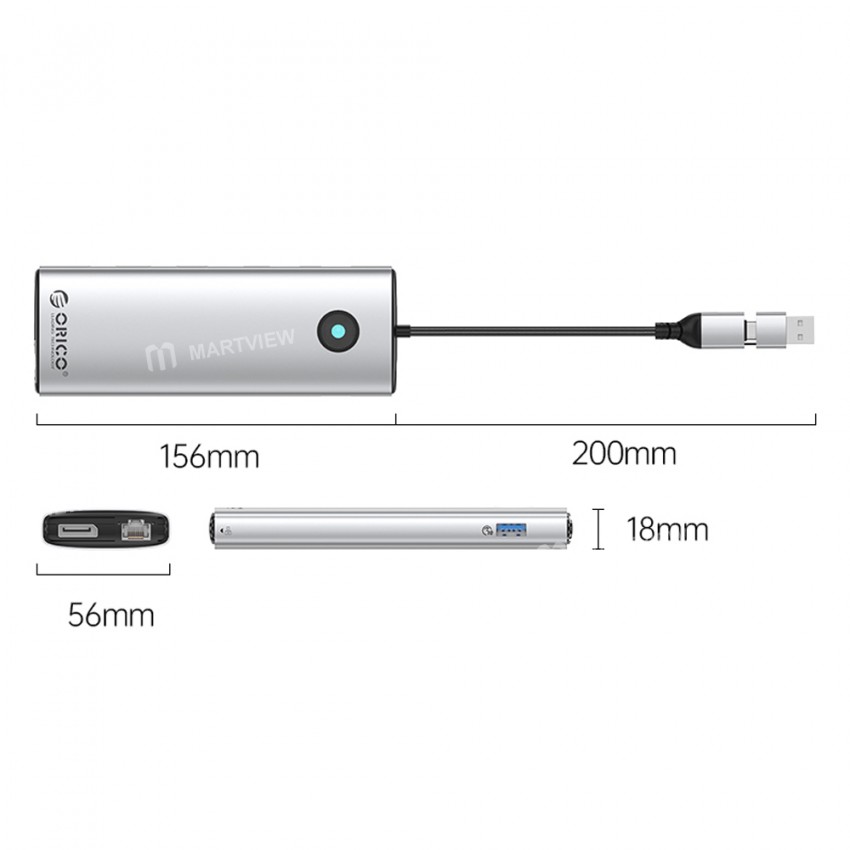 orico dpl10-10-in-1-type-c-hdmi-dp-4k-pd100w-rj45-audio-jack-usb-32-10gbps-docking-station-2