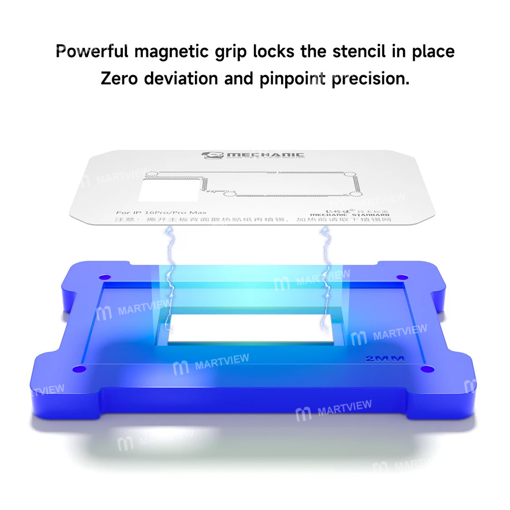 mechanic itin-12-bga-reballing-stencil-magnetic-tin-plating-platform-3