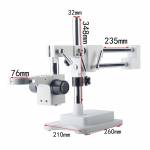 7-45X Trinocular Stereo Microscope with 5million VGA Camera Big Base Extension Holder LED light Ster
